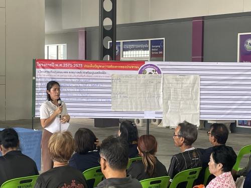 สพอ.ปากเกร็ด จัดเวทีประชาคมคัดเลือกผู้นำอาสาพัฒนาชุมชน (ผู้นำ อช.) ระดับตำบล ประจำปีงบประมาณ พ.ศ.2570-2573